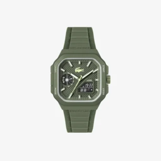 Lc33 Analog and Digital Square Silicone Watch