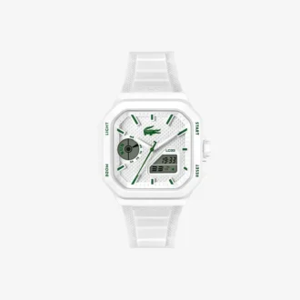Lc33 Analog and Digital Square Silicone Watch