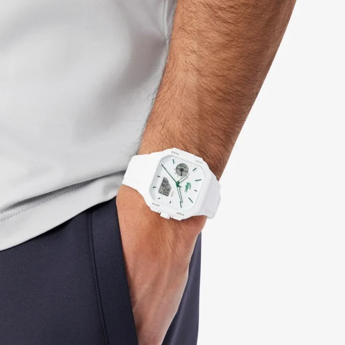 Lc33 Analog and Digital Square Silicone Watch
