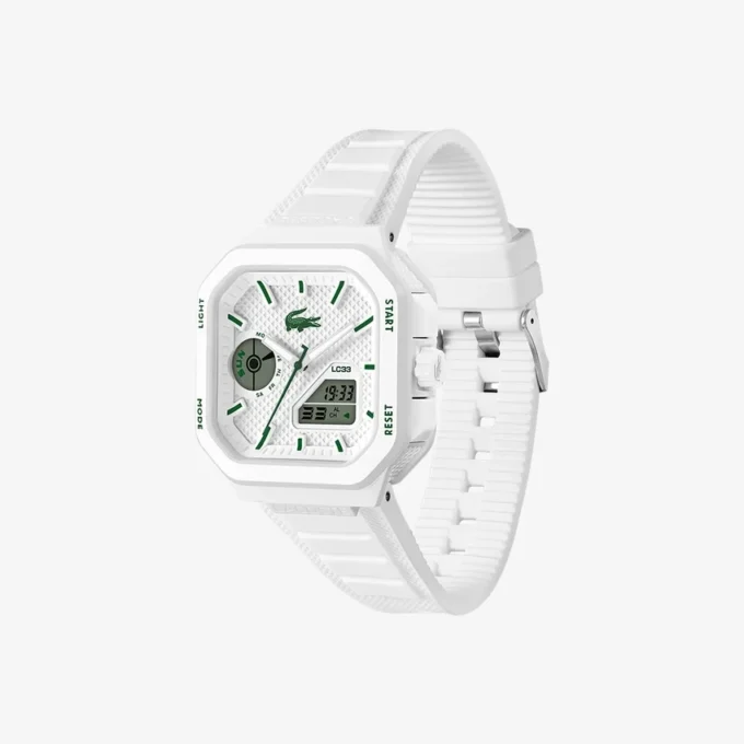 Lc33 Analog and Digital Square Silicone Watch