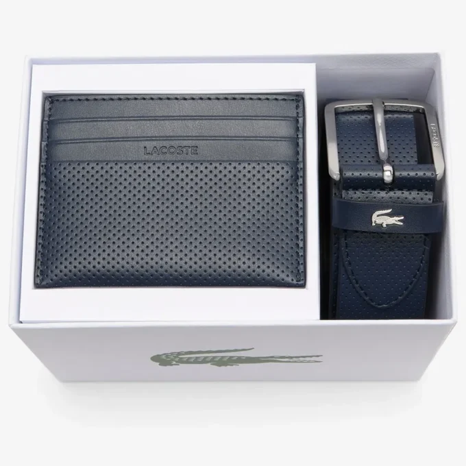Leather Belt & Card Holder Gift Set