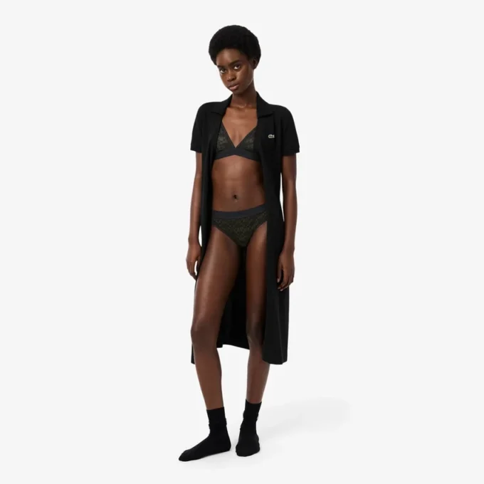 Logo Lace Triangle Bralette