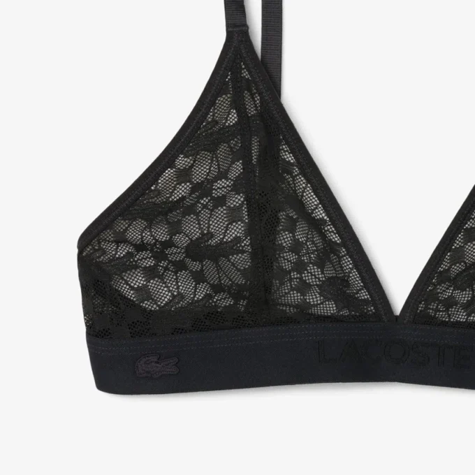 Logo Lace Triangle Bralette