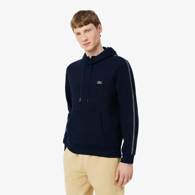Logo Stripe Zipped Hoodie
