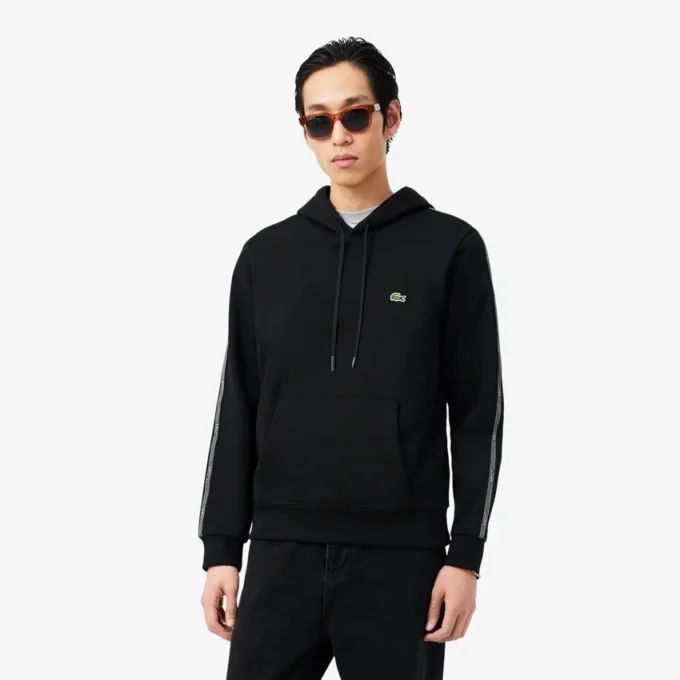Logo Stripe Zipped Hoodie
