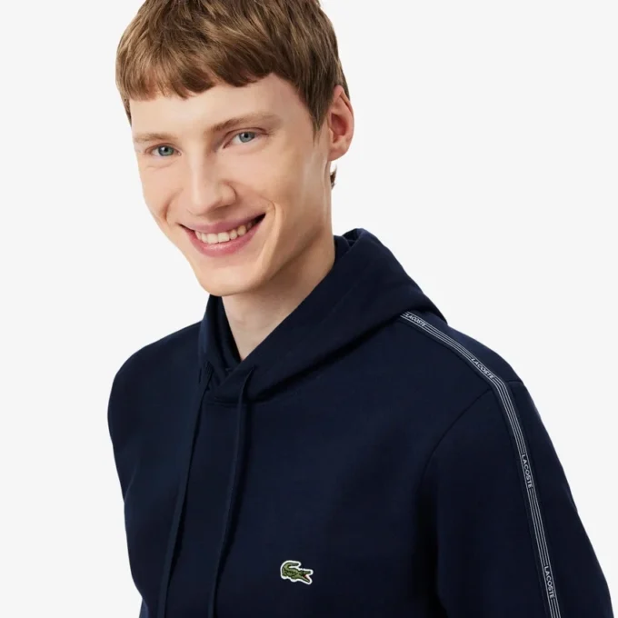 Logo Stripe Zipped Hoodie