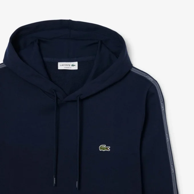 Logo Stripe Zipped Hoodie