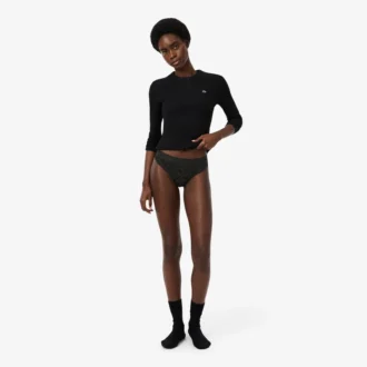 Logo Waist Lacy String Briefs