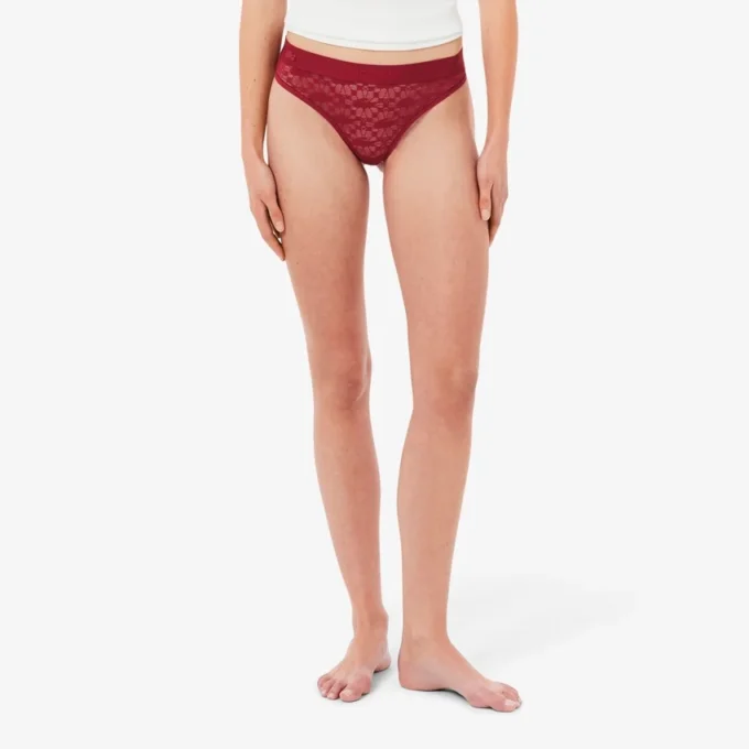 Logo Waist Lacy String Briefs