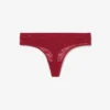 Logo Waist Lacy String Briefs