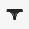 Logo Waist Lacy String Briefs