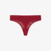 Logo Waist Lacy String Briefs