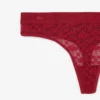 Logo Waist Lacy String Briefs