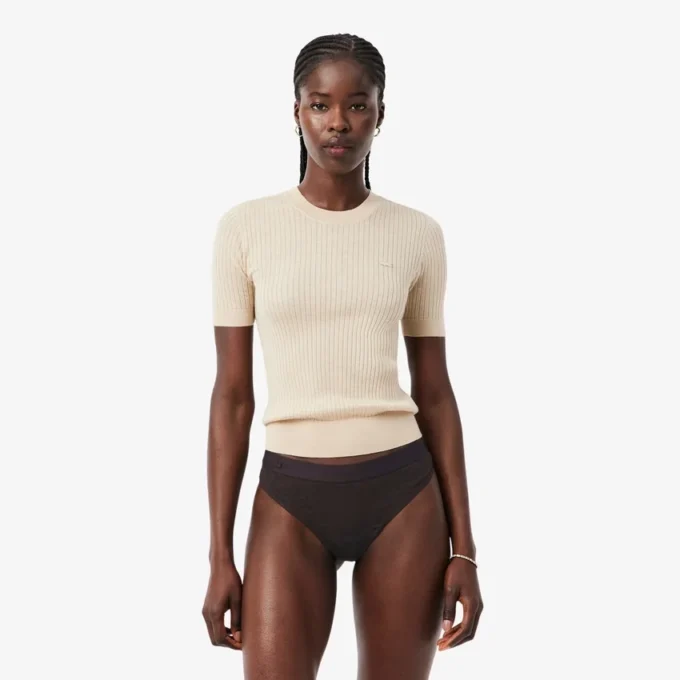 Logo Waist Mesh String Briefs
