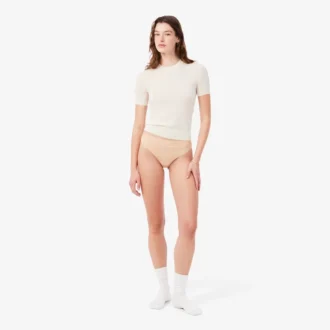 Logo Waist Mesh String Briefs