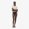 Logo Waist Mesh String Briefs