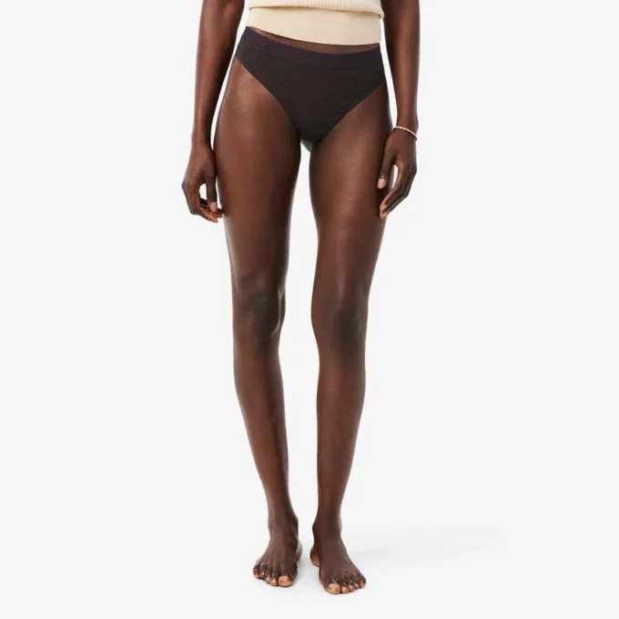 Logo Waist Mesh String Briefs