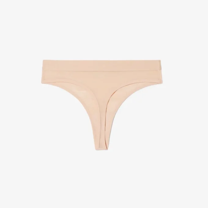 Logo Waist Mesh String Briefs