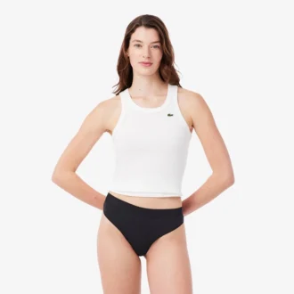 Logo Waist Microfiber String Briefs