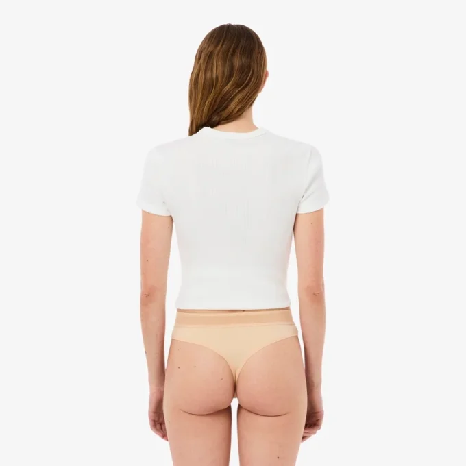 Logo Waist Microfiber String Briefs