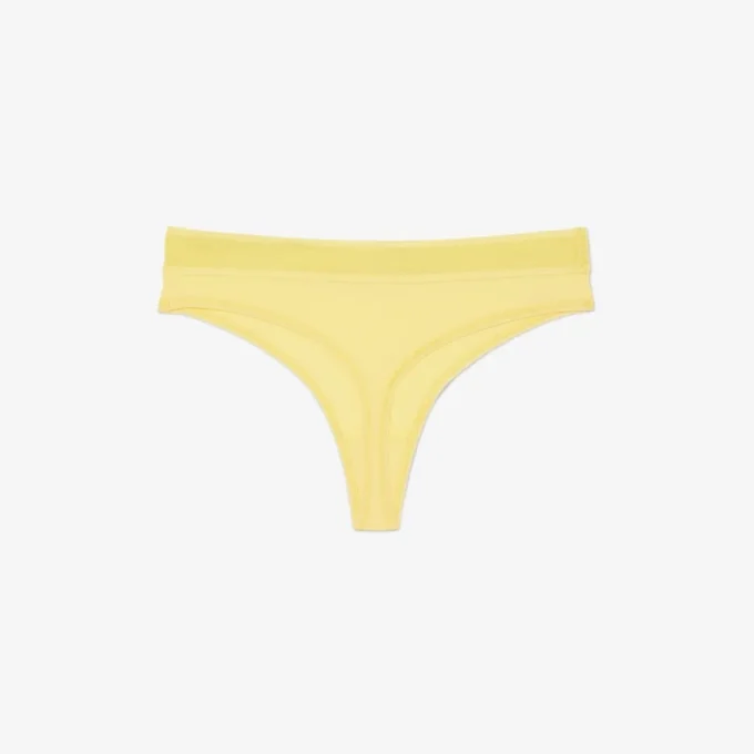 Logo Waist Microfiber String Briefs