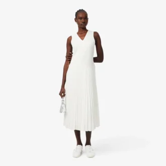 Long Sleeveless Pleated Dress