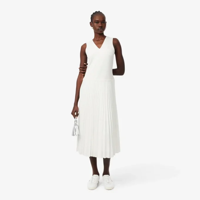Long Sleeveless Pleated Dress