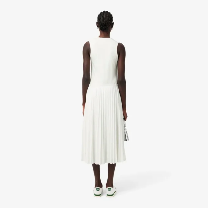 Long Sleeveless Pleated Dress
