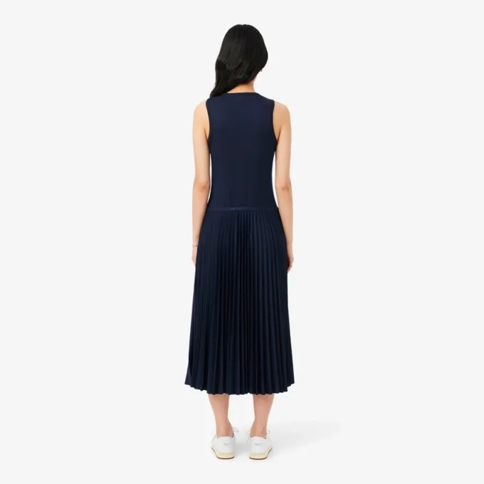Long Sleeveless Pleated Dress