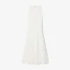 Long Sleeveless Pleated Dress