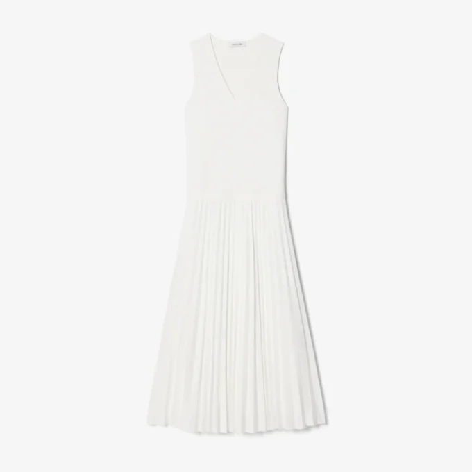 Long Sleeveless Pleated Dress