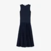 Long Sleeveless Pleated Dress