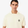 Loose Fit Badge Accent Fleece Polo