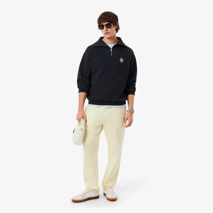 Loose Fit Zipped Neck Piqua Sweatshirt