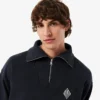 Loose Fit Zipped Neck Piqua Sweatshirt