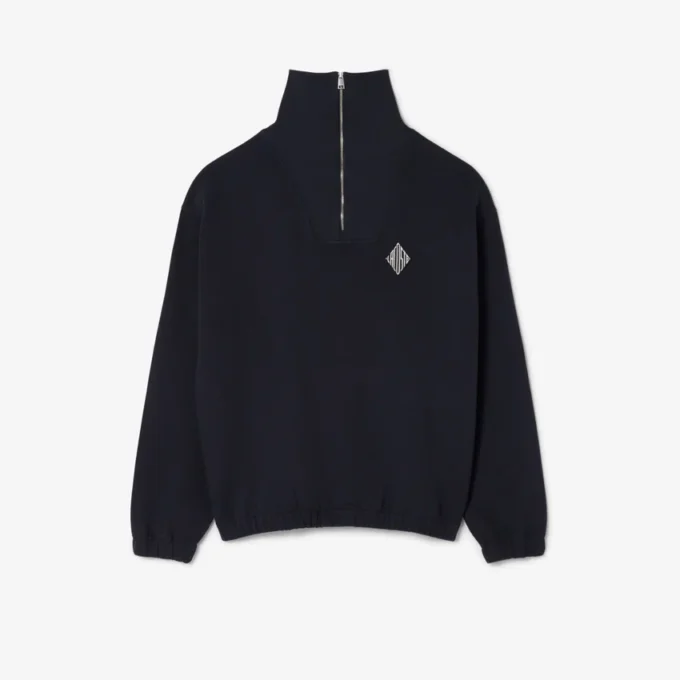 Loose Fit Zipped Neck Piqua Sweatshirt