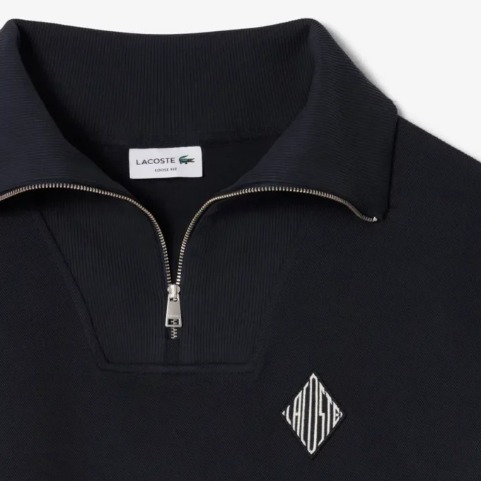 Loose Fit Zipped Neck Piqua Sweatshirt