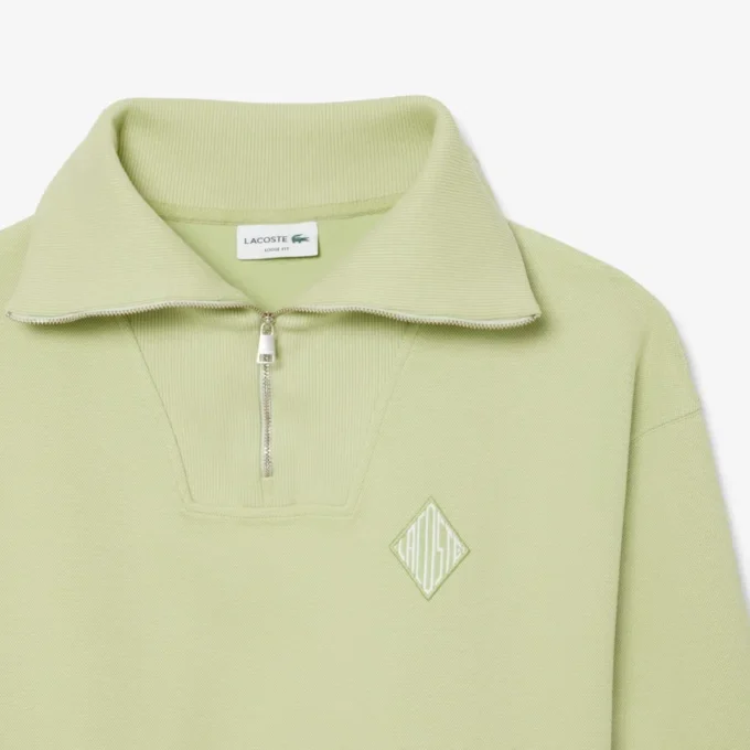 Loose Fit Zipped Neck Piqua Sweatshirt