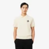 Made in France Badge Accent Polo Collar Sweater