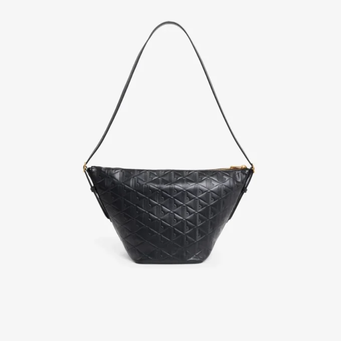 Maheki Embossed Leather Hobo Bag