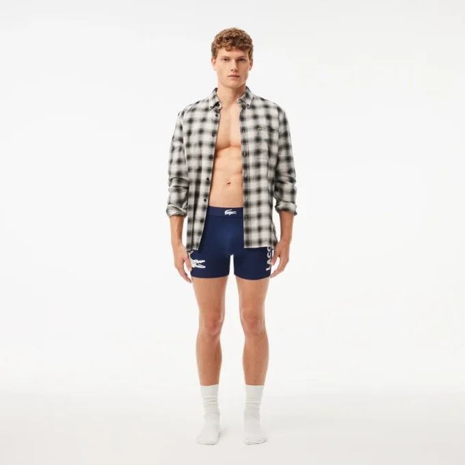 Men’s 3-Pack Crocodile Waist Boxer Briefs