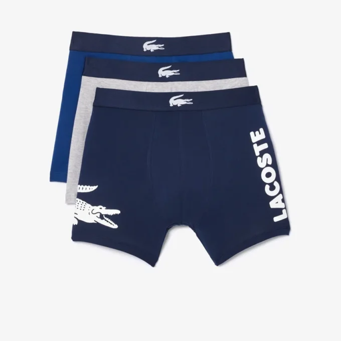 Men’s 3-Pack Crocodile Waist Boxer Briefs