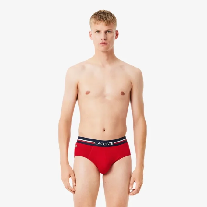 Men’s 3-Pack Logo Waist Cotton Briefs