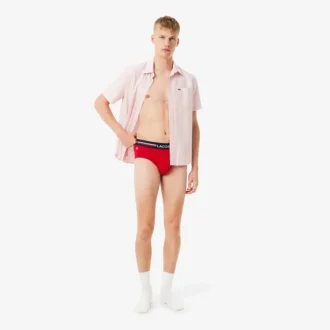 Men’s 3-Pack Logo Waist Cotton Briefs