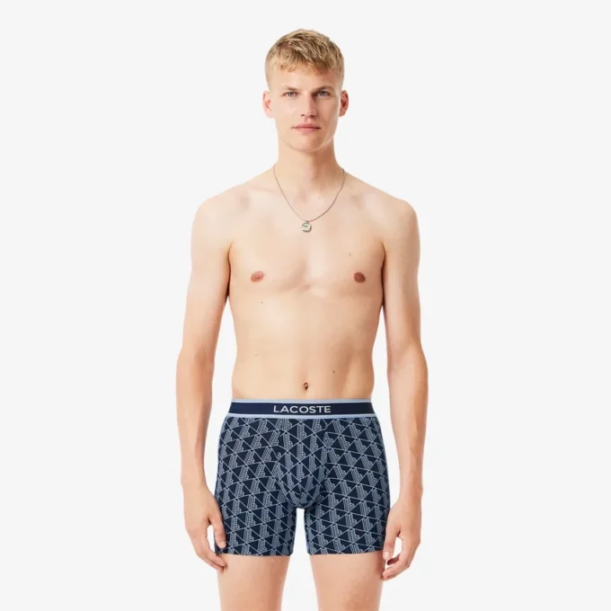 Men’s 3-Pack Monogram Print Boxer Briefs