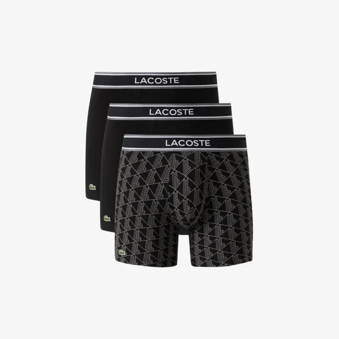 Men’s 3-Pack Monogram Print Boxer Briefs