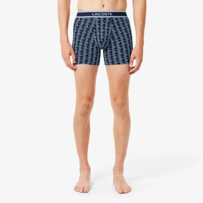 Men’s 3-Pack Monogram Print Boxer Briefs