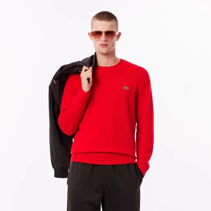Men’s 3D Knit Cashmere Crew Neck Sweater