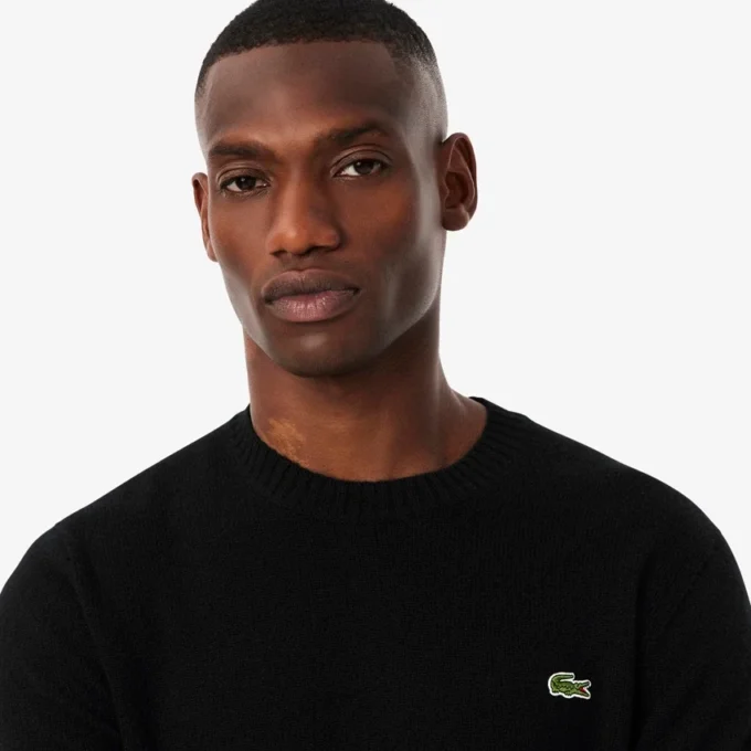 Men’s 3D Knit Cashmere Crew Neck Sweater