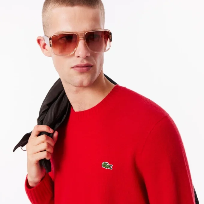 Men’s 3D Knit Cashmere Crew Neck Sweater